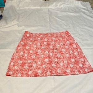 ❤️1 Teezher Peach Paisley Floral Tennis Prep Sporty Skort Size XL